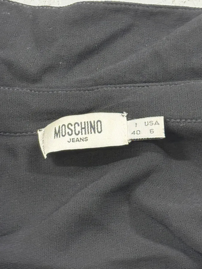 Moschino Black Back Fringe Shirt acxBHPx 10