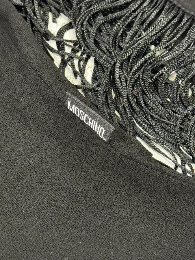 Moschino Black Back Fringe Shirt acxBHPx 9