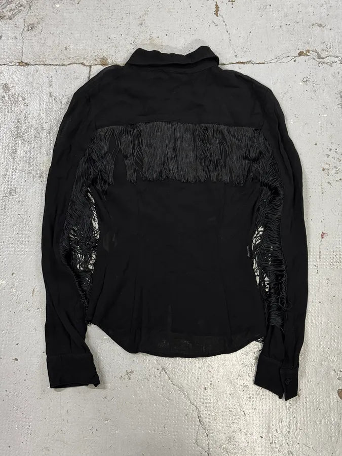 Moschino Black Back Fringe Shirt acxBHPx 1