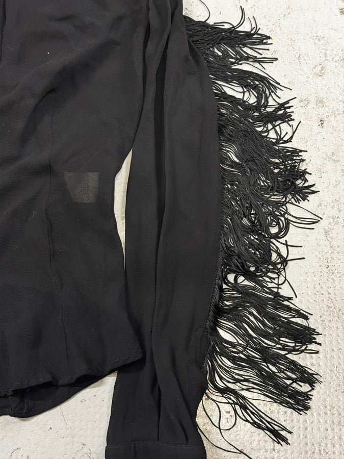 Moschino Black Back Fringe Shirt acxBHPx 7