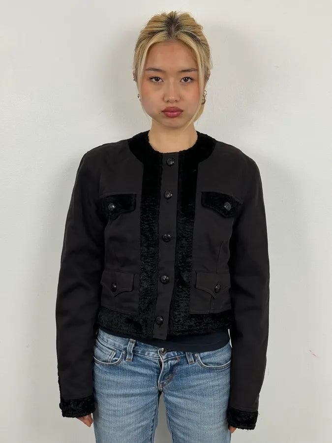 2000s Moschino Black Buttoned Light Jacket iBHWfgM 1