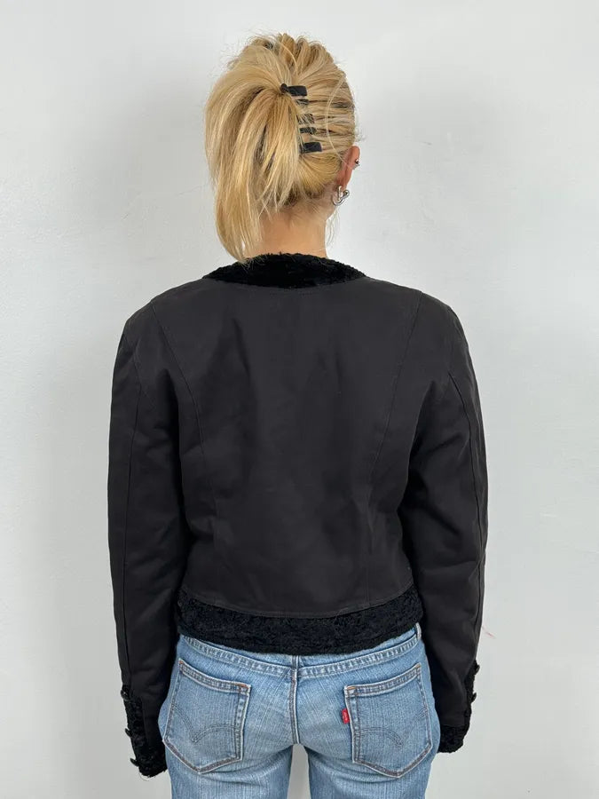 2000s Moschino Black Buttoned Light Jacket iBHWfgM 2