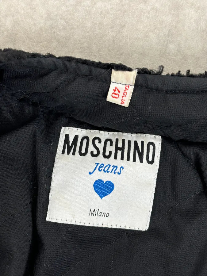 2000s Moschino Black Buttoned Light Jacket iBHWfgM 9