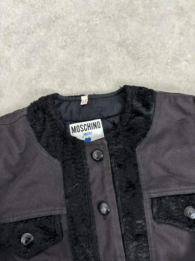 2000s Moschino Black Buttoned Light Jacket iBHWfgM 3
