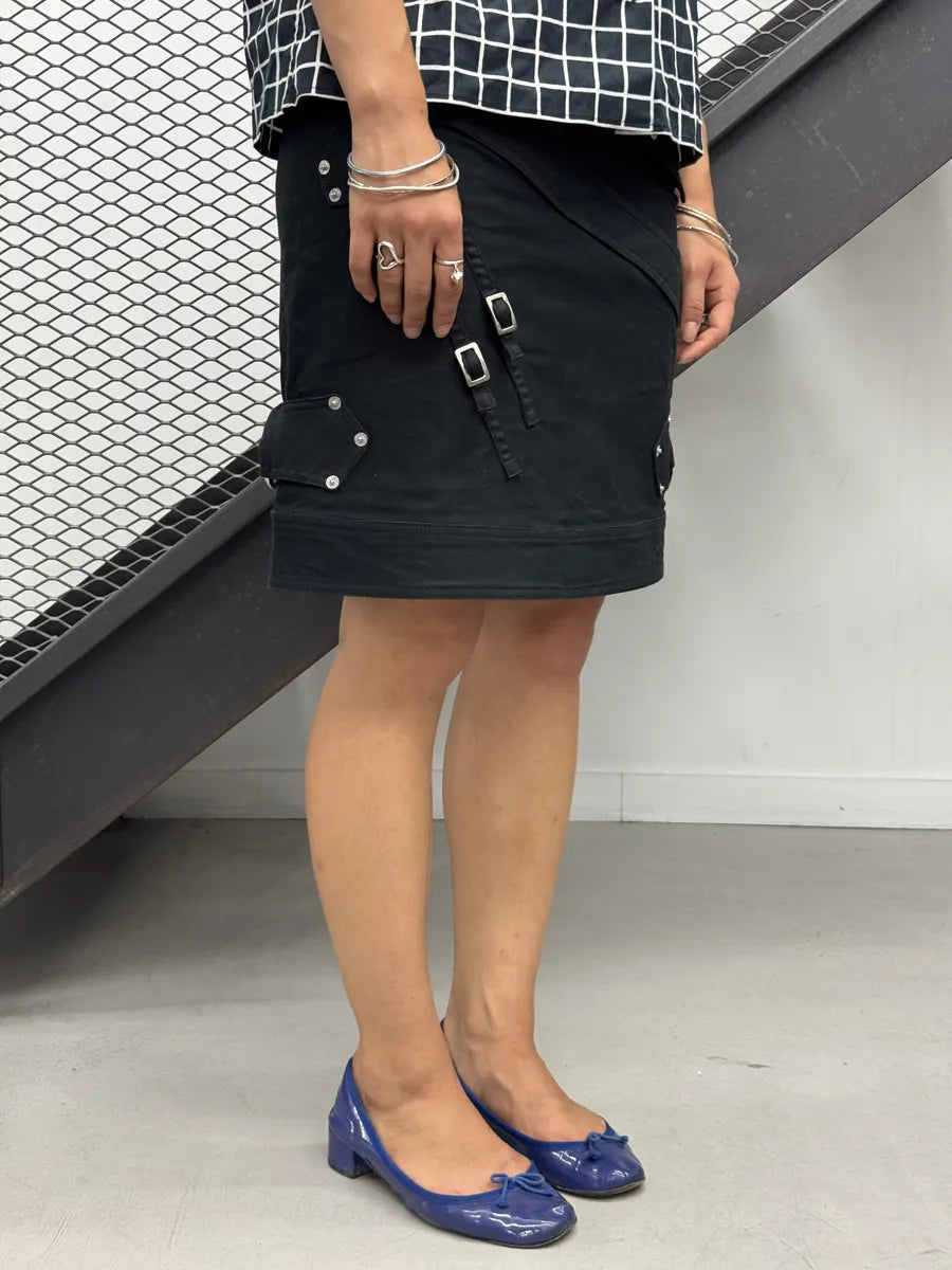2010s Moschino Black Utility Skirt iOPioHD 2