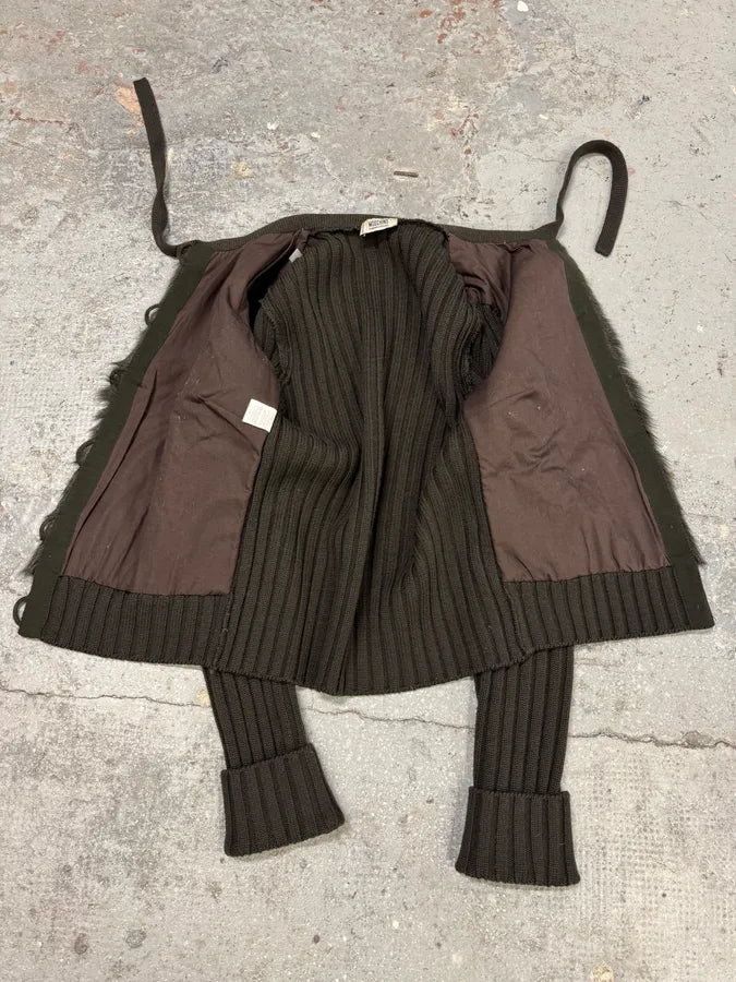 Moschino Black Fur Wool Buttoned Longsleeves (L) 5