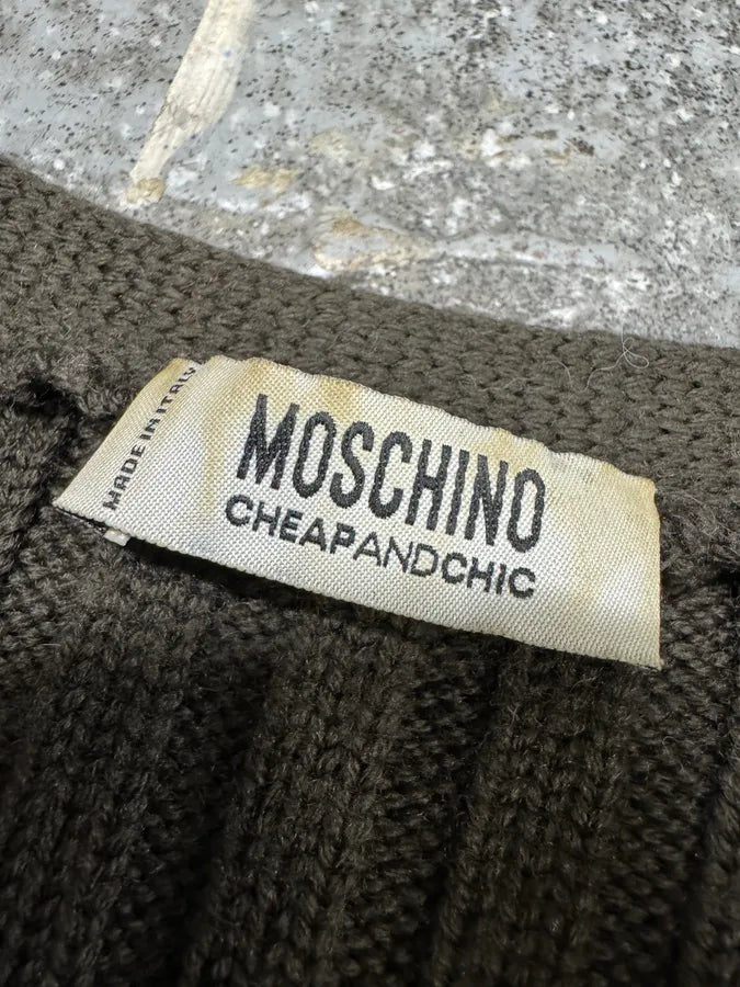 Moschino Black Fur Wool Buttoned Longsleeves (L) 8