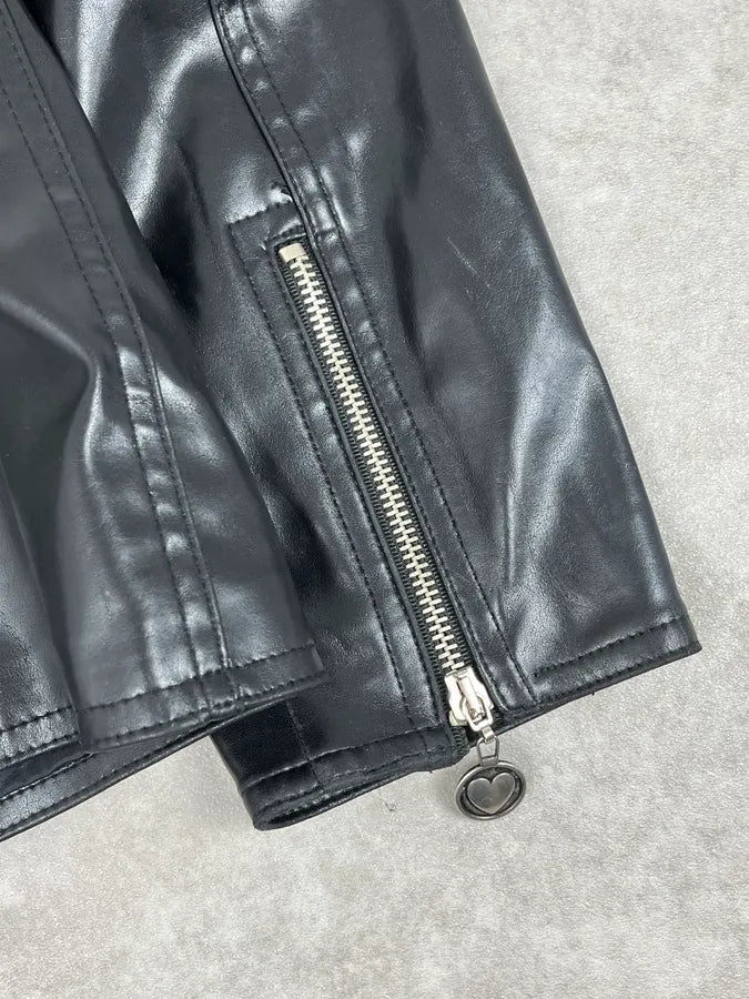 2000s Moschino Black Painted Effect Light Jacket NfBADNU 9