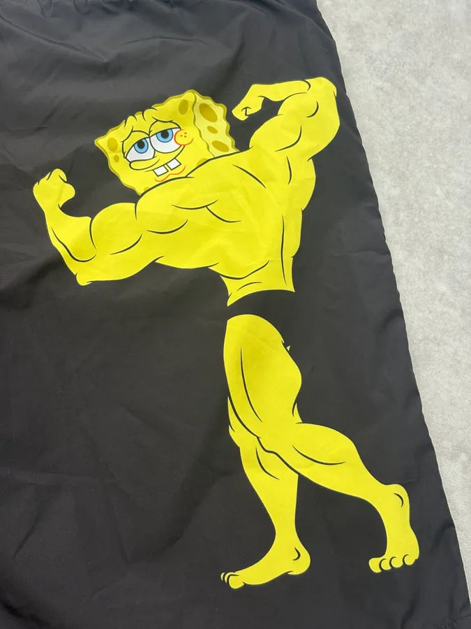 Moschino Black Nylon Spongebob Print Swim Trunks dUVTmOx 7