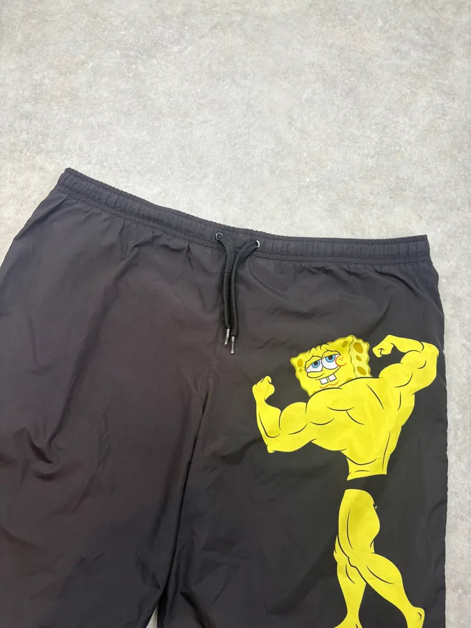 Moschino Black Nylon Spongebob Print Swim Trunks dUVTmOx 4