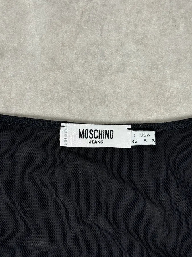 2010s Moschino Black Wrap Cocktail Dress reoQwvW 7
