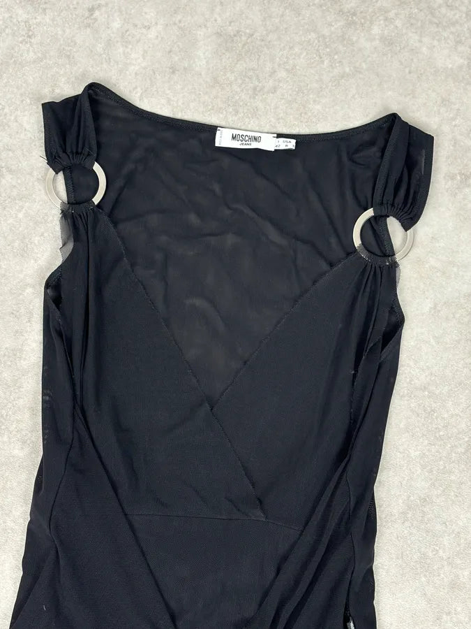 2010s Moschino Black Wrap Cocktail Dress reoQwvW 3