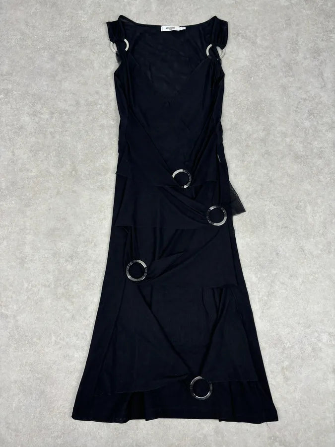 2010s Moschino Black Wrap Cocktail Dress reoQwvW 2