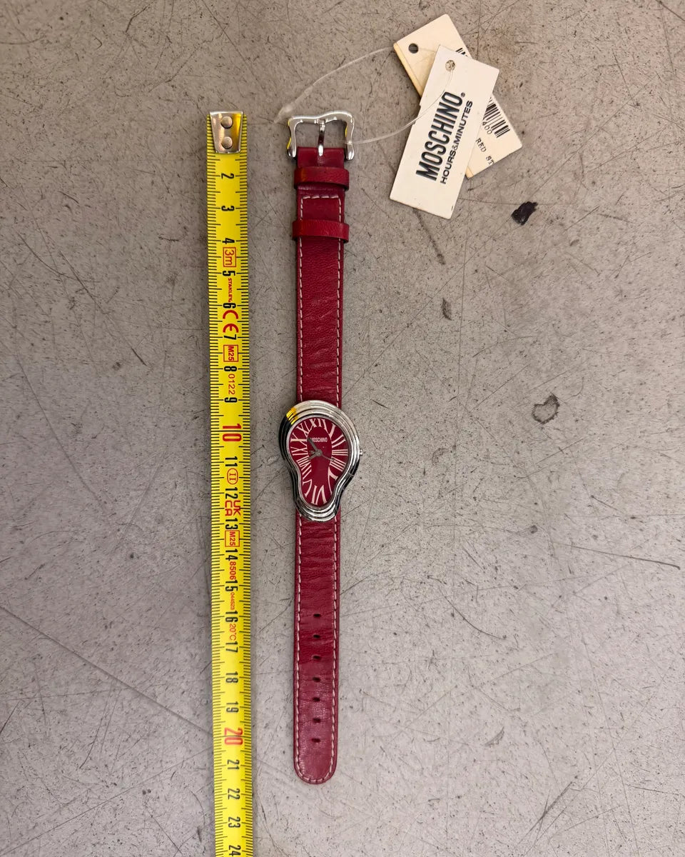 Moschino Bordeaux Leather Time For Art Dali Watch TmppZNm 9