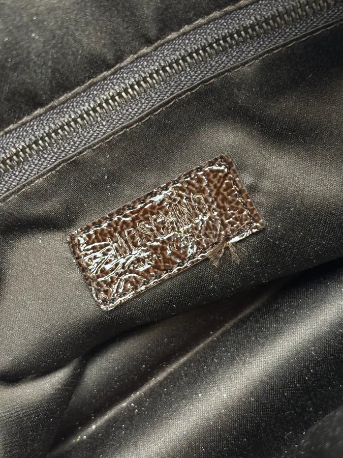 Moschino Brown Leather Node Handle Bag FkKmQCY 13