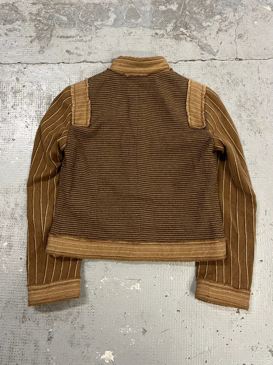 Moschino Camel Wool Stripes Brown Jacket aCycefb 6