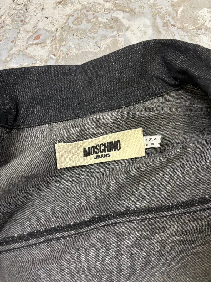 Moschino Avant-Garde Laced Denim Sleeve Denim Jacket GWpjFRs 11