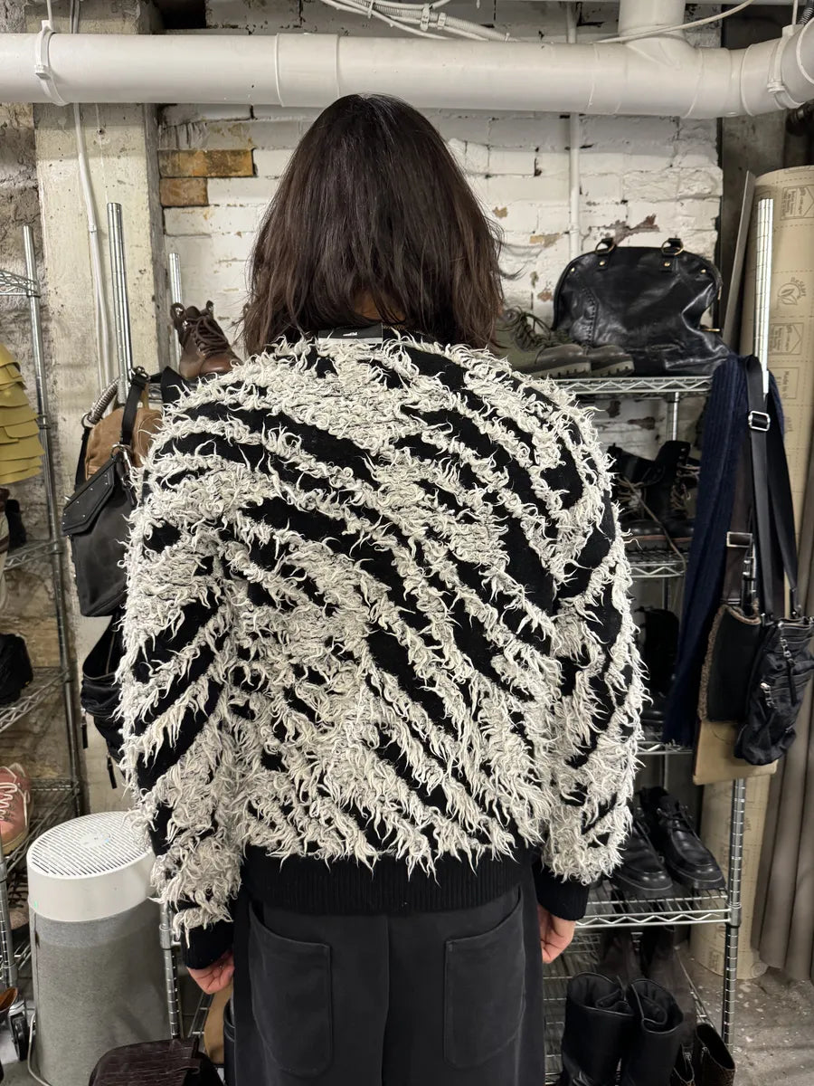 Moschino Couture Black & White Long Wool Texture Sweater vIHDcyu 2