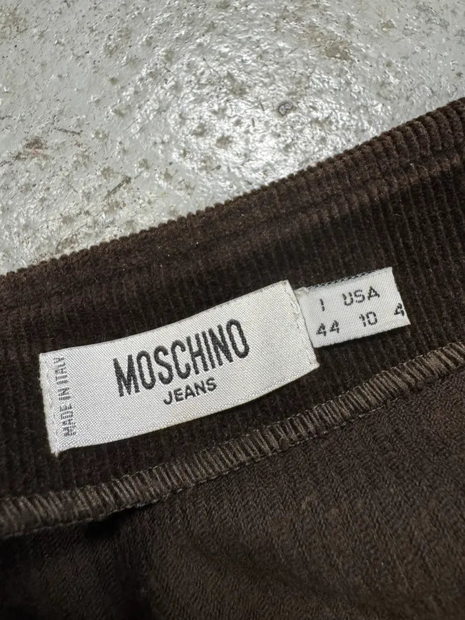 Moschino Cowboy Brown Corduroy Jacket & Skirt Set ZjqBPUX 17