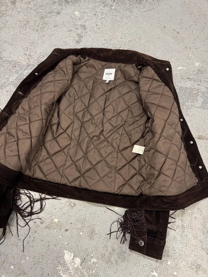 Moschino Cowboy Brown Corduroy Jacket & Skirt Set ZjqBPUX 11