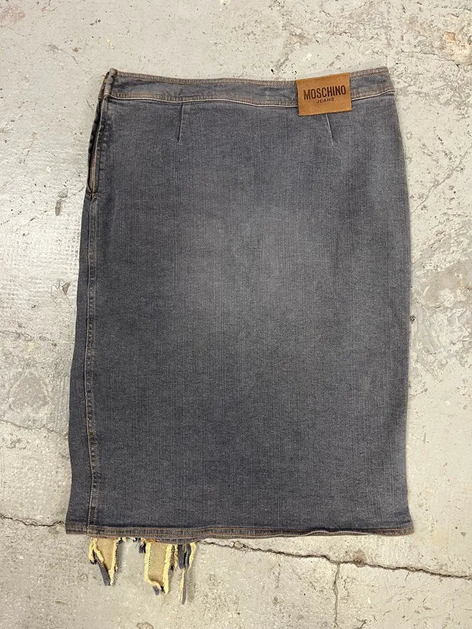Moschino Denim Distressed Skirt (M) 4