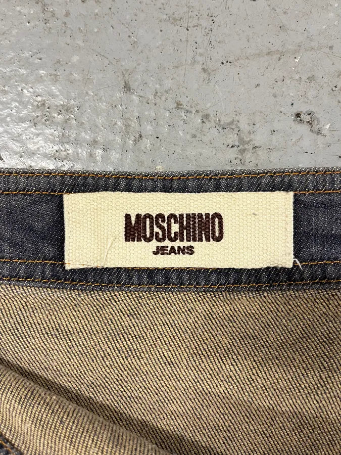 Moschino Denim Distressed Skirt (M) 5