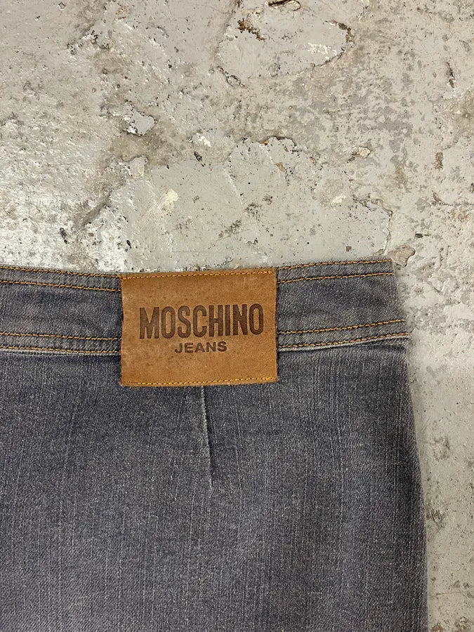 Moschino Denim Distressed Skirt (M) 8