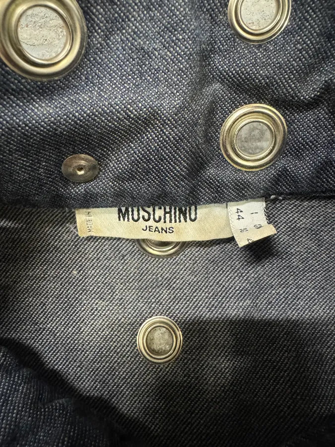 Moschino Eyelet Punk Holes Denim Jacket (M) IJPoOFF 6