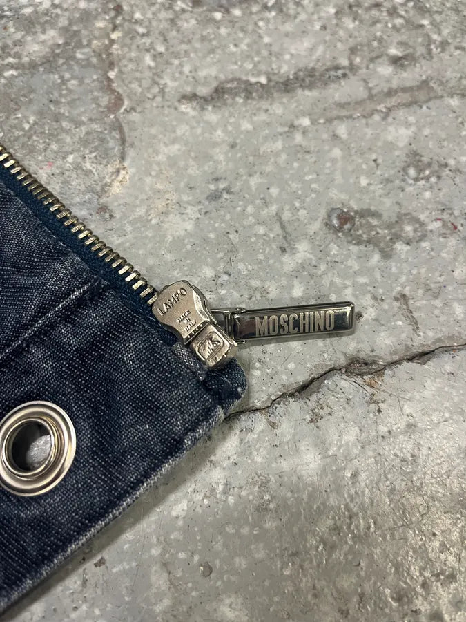 Moschino Eyled Punk Holes Denim Jacket (M) 5