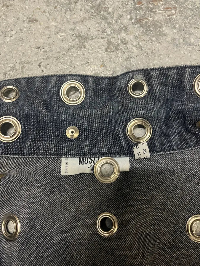 Moschino Eyled Punk Holes Denim Jacket (M) 6