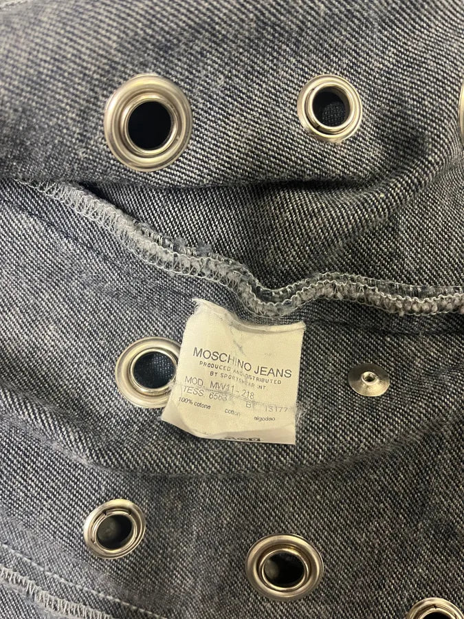 Moschino Eyled Punk Holes Denim Jacket (M) 7