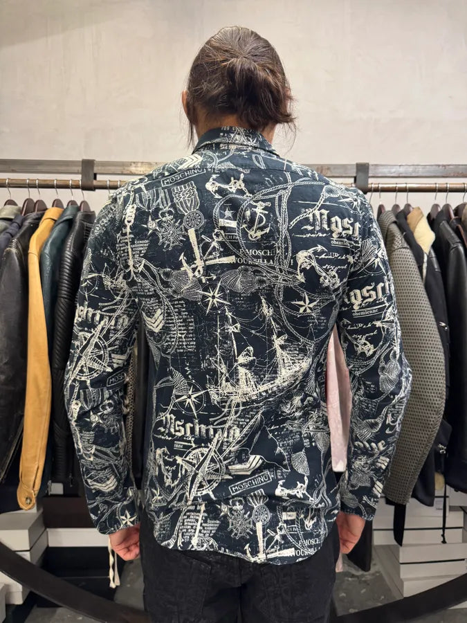 Moschino Galaxy Map Black & White Shirt PuKTHNz 2