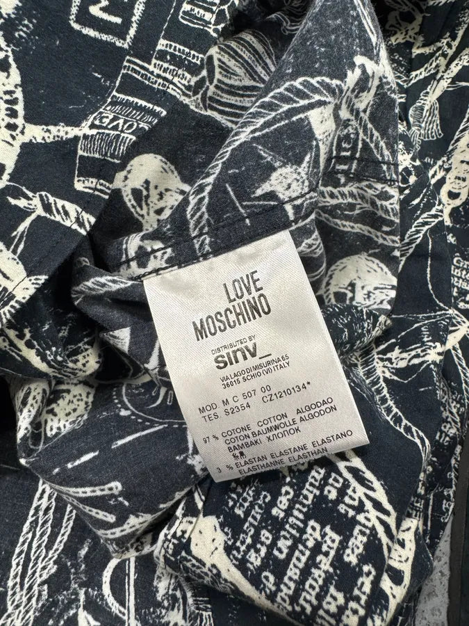 Moschino Galaxy Map Black & White Shirt PuKTHNz 6