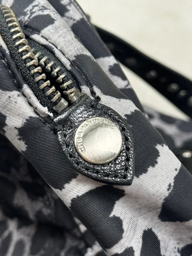 Moschino Grey & Black Leopard Studded Shoulder Bag sQVTgeN 13