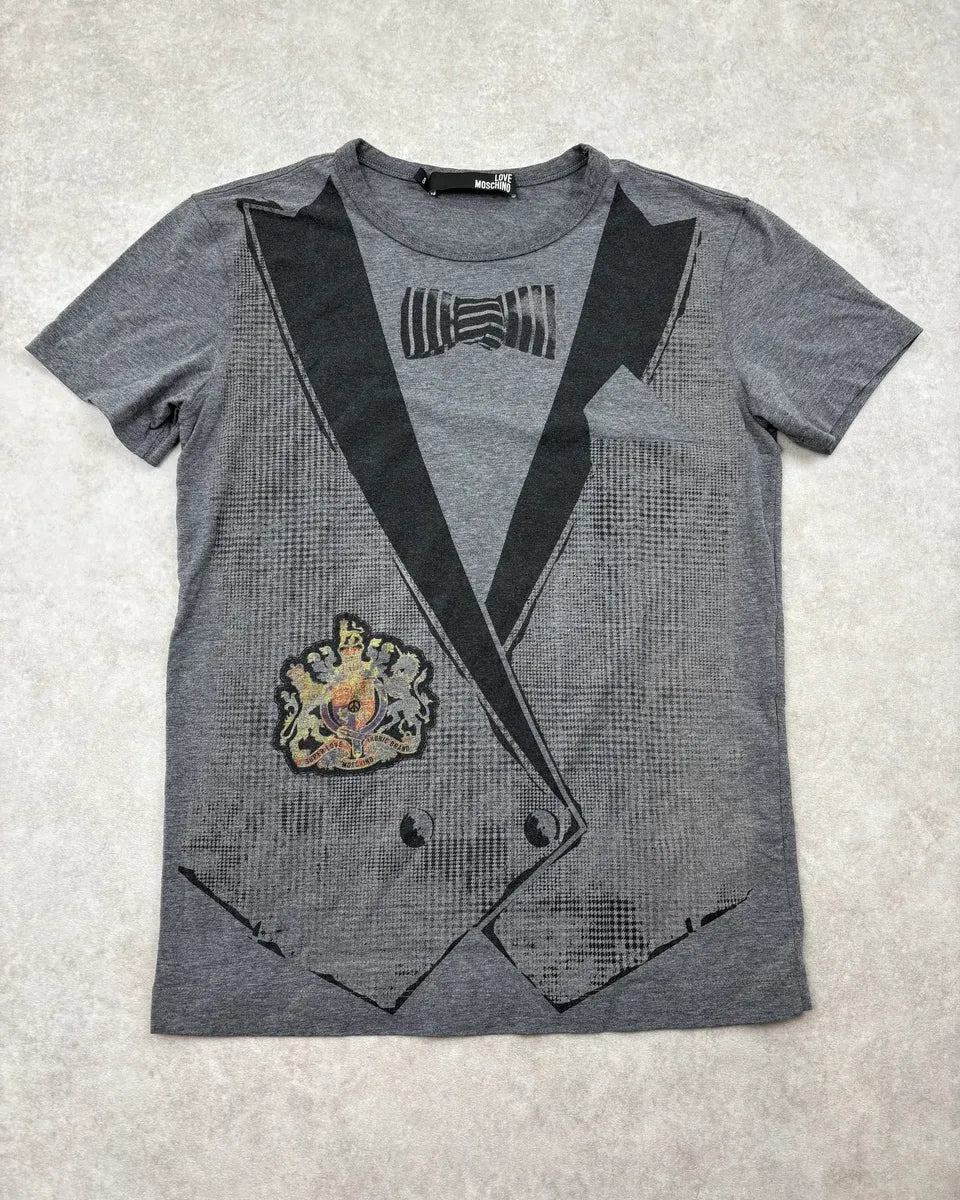 Moschino Grey Blazer Trompe L’Œil T-Shirt hLBKdOd 0