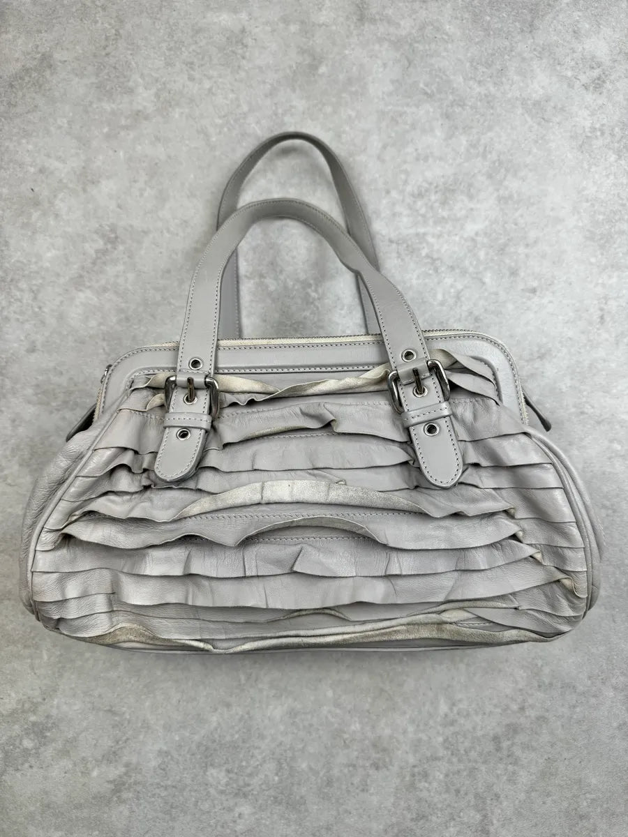 Moschino Grey Ruched Leather Handle Bag GMZKGXc 1