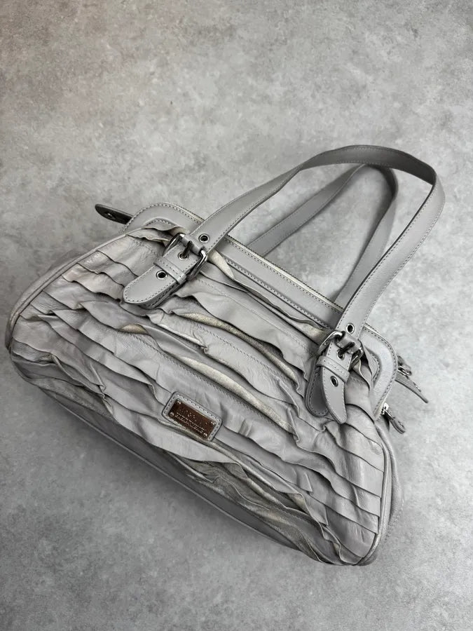 Moschino Grey Ruched Leather Handle Bag GMZKGXc 4