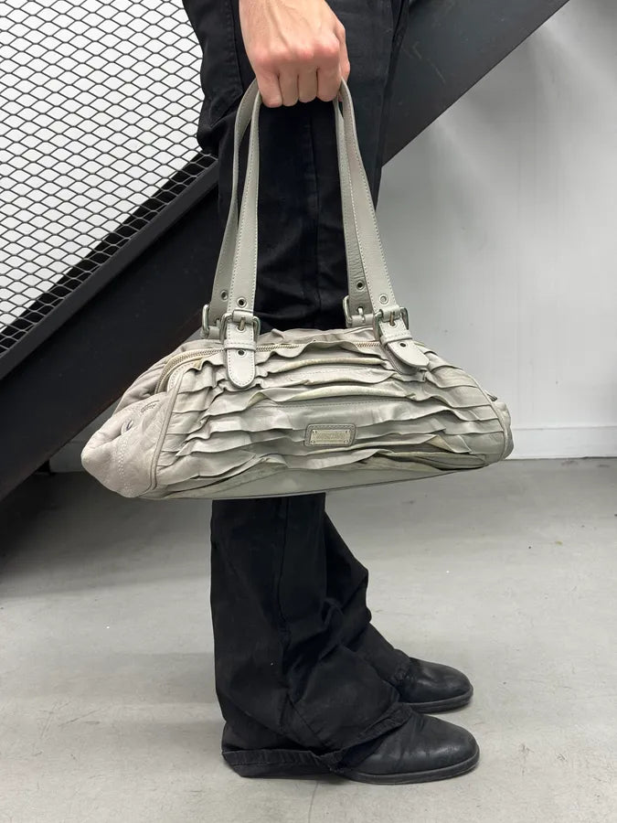 Moschino Grey Ruched Leather Handle Bag GMZKGXc 2