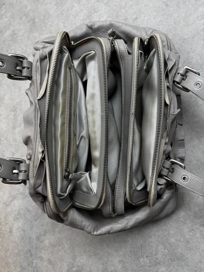 Moschino Grey Ruched Leather Handle Bag GMZKGXc 12