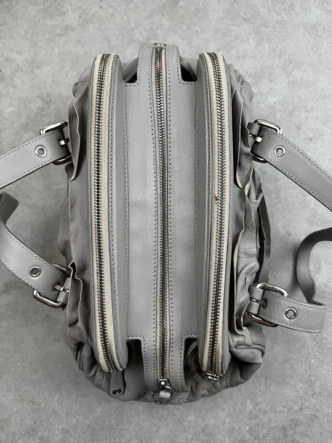 Moschino Grey Ruched Leather Handle Bag GMZKGXc 10