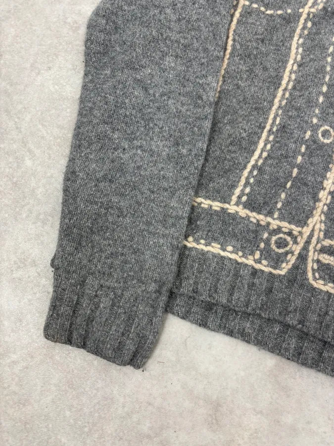Moschino Grey Trompe L’Œil Wool Turtleneck Sweater QXIEKow 6