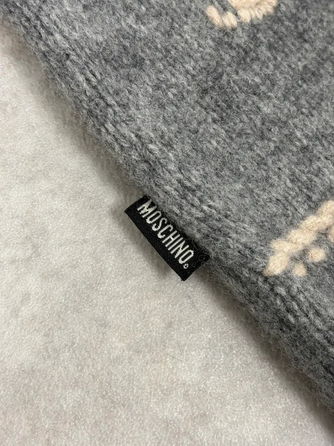Moschino Grey Trompe L’Œil Wool Turtleneck Sweater QXIEKow 8