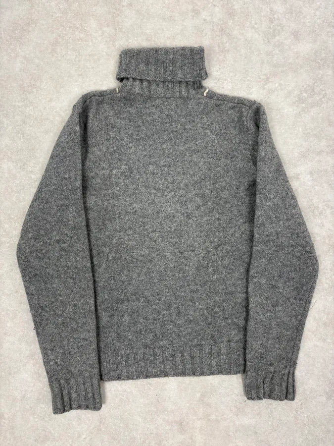 Moschino Grey Trompe L’Œil Wool Turtleneck Sweater QXIEKow 5