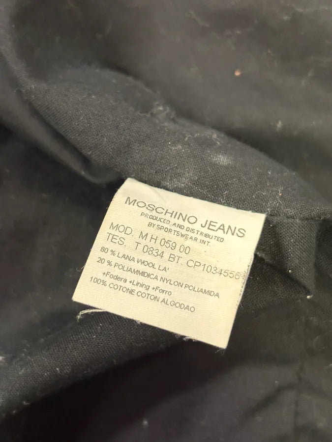 2000s Moschino Grey Wool Studded Jacket taZpbsL 12