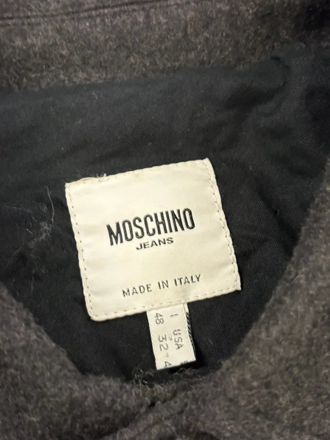 2000s Moschino Grey Wool Studded Jacket taZpbsL 7