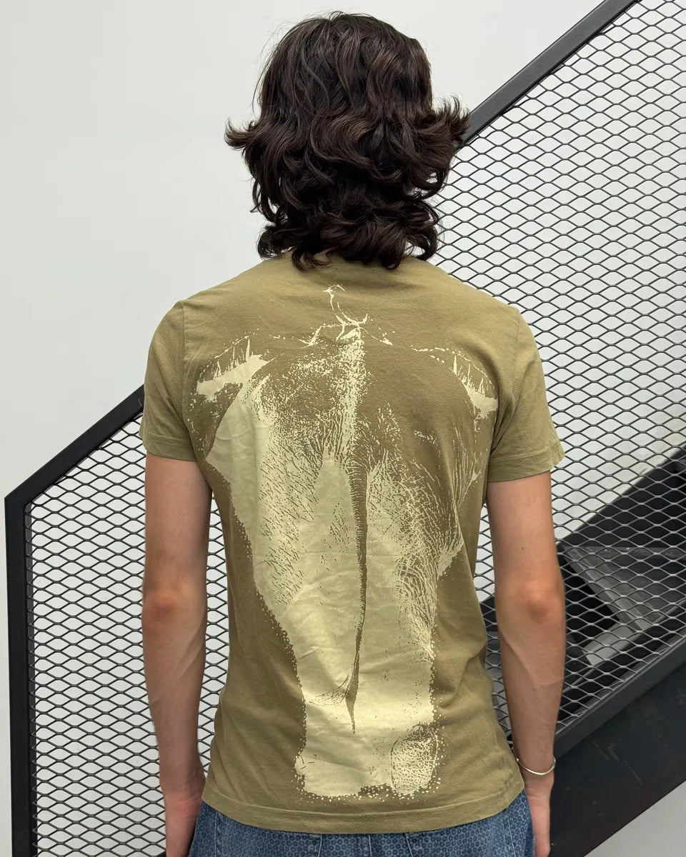 Moschino Khaki Elephant T-Shirt guvryOP 2