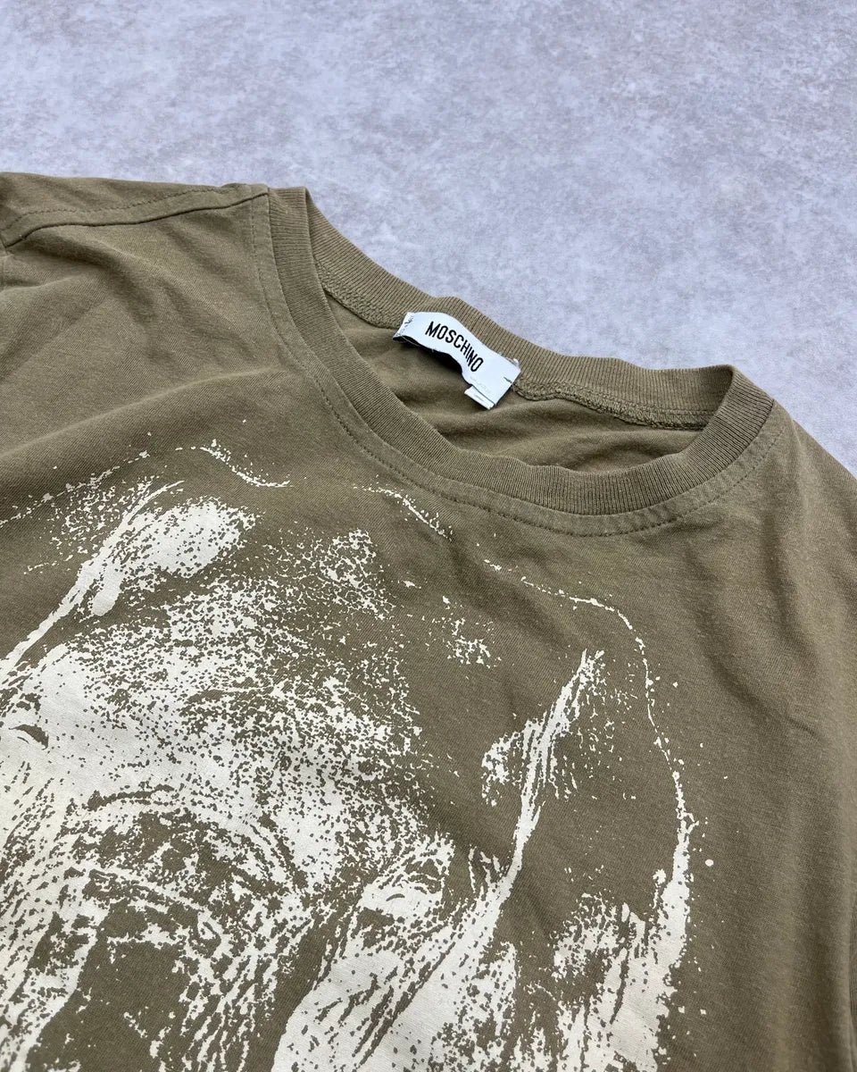 Moschino Khaki Elephant T-Shirt guvryOP 4