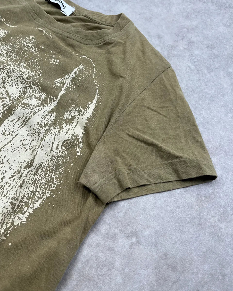 Moschino Khaki Elephant T-Shirt guvryOP 5
