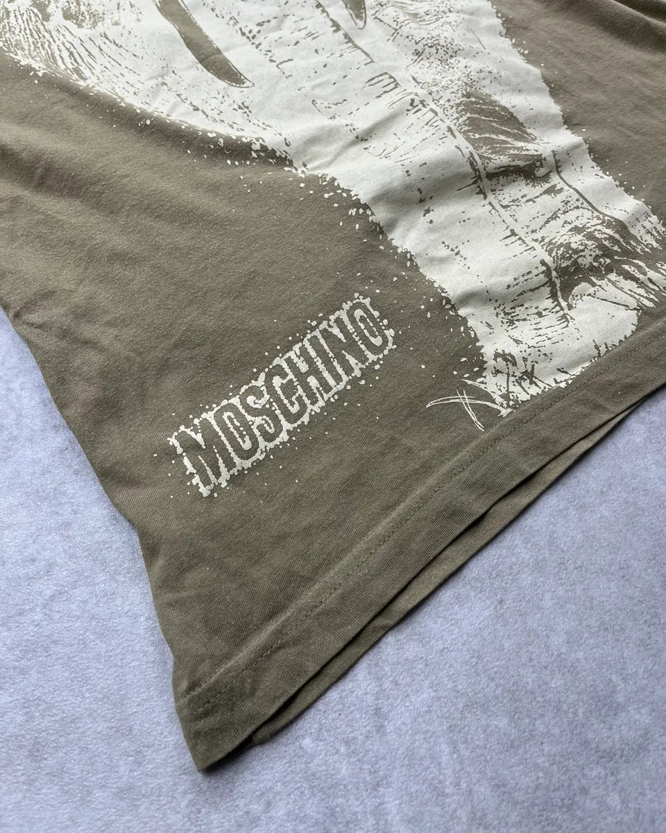 Moschino Khaki Elephant T-Shirt guvryOP 7