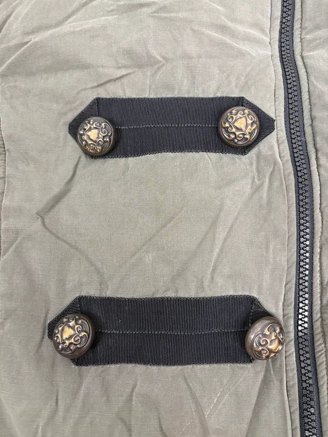 Moschino Khaki Officer Asymmetrical Zip Military Bomber Jacket kEGTuqz 8